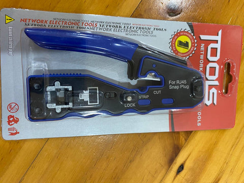 Crimping Tool Network Crimper RJ45 EZ Pass Through for Cat6a 8P8C Cat7 Connector