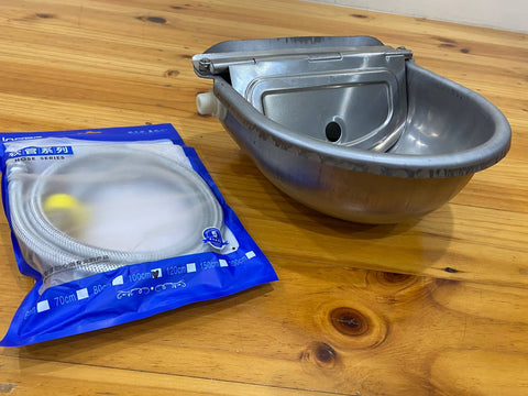 Stainless Pipe Water Trough Bowl Auto Drinking For Dog Horse Chicken Auto Fill