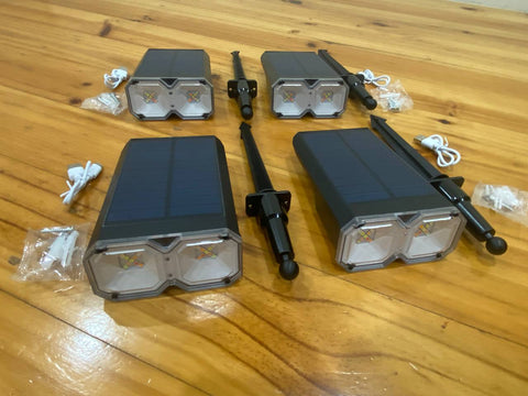 Solar Spot Lights RGB LED Garden Outdoor Pathway Lawn Fence Lamp Spotlight Light