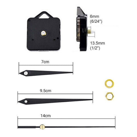 2PCS Silent DIY Quartz Movement Wall Clock Motor Mechanism Repair Kit AU STOCK