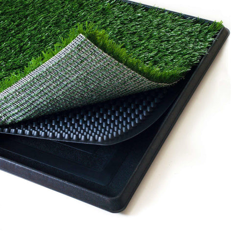 Indoor Dog Pet Potty Zoom Training Portable Grass Mat Toilet Large Loo Pad Tray