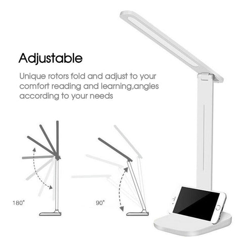 Touch LED Desk Lamp Bedside Study Reading Table Light Dimmable USB Rechargeable