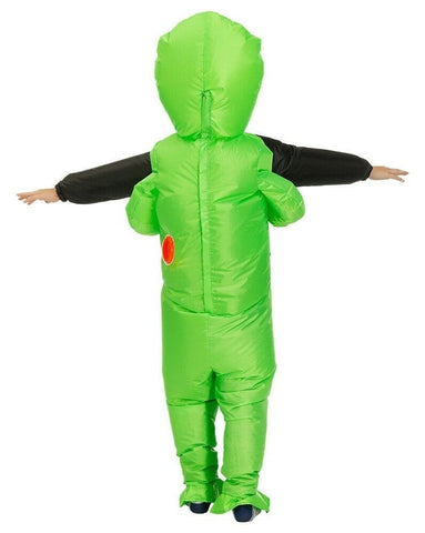 Scary Halloween Green Alien InflatableCostume Blow Up Suits Party Dress  AU