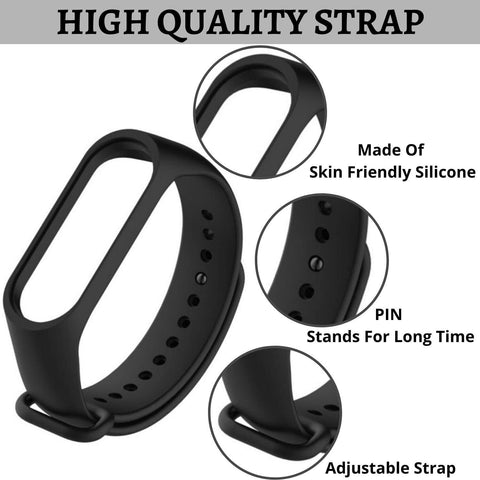 Silicone Wrist Strap Replacement Watchband Smart Bracelet for Xiaomi Mi Band 3&4