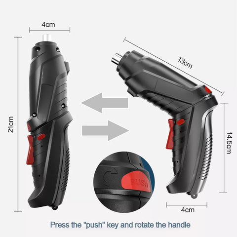 Electric Cordless Rechargeable Screwdriver Mini Power Screw Driver Tool Bits New