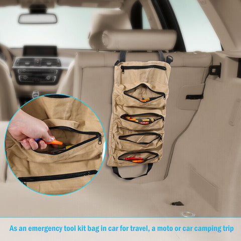 Tool Roll Organizer Tool Roll Up Canvas Bag Tool Large Wrench Super Big Pouch