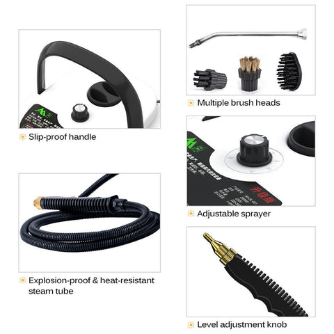 2500W Steam Cleaner High Temperature Kitchen Cleaning Pressure Steaming Mechine