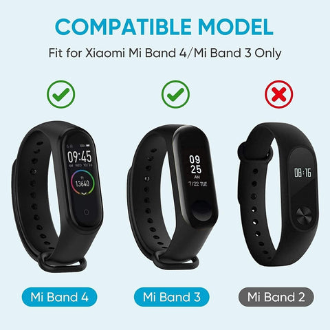 Silicone Wrist Strap Replacement Watchband Smart Bracelet for Xiaomi Mi Band 3&4