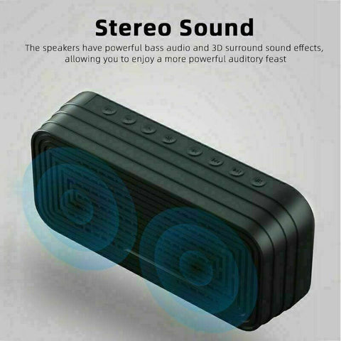 Digital Alarm Clock FM Radio Bluetooth Speaker Wireless Night Light LED Display