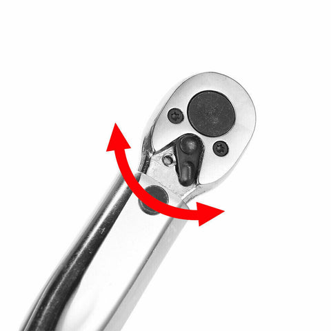 1/2" & 3/8" Drive Torque Wrench 28-210 nm Ratchet Spanner Adjustable Hand Repair