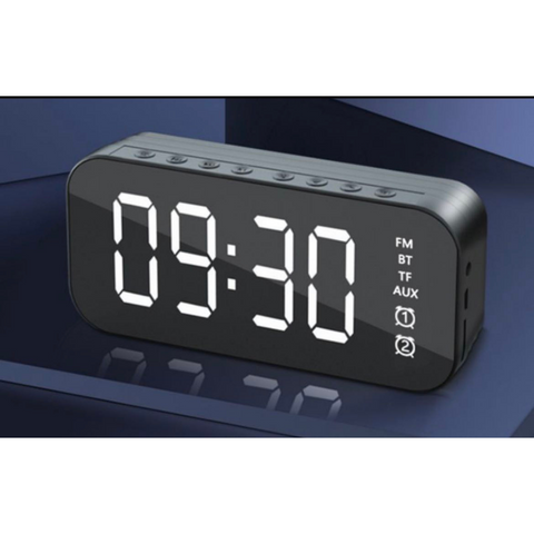 Digital Alarm Clock FM Radio Bluetooth Speaker Wireless Night Light LED Display