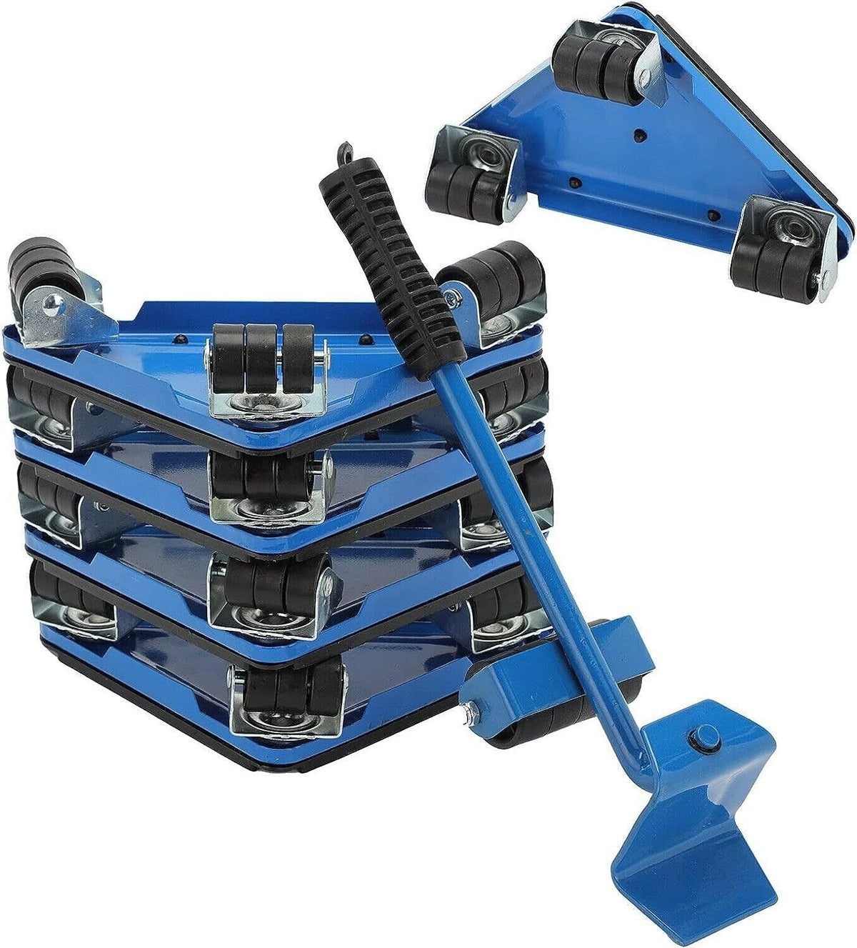 5pcs Furniture Slider Lifter Moves Wheels Mover Kit Home Moving Lifting System