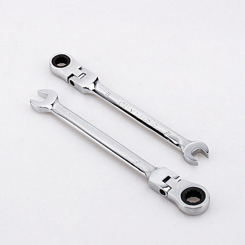 12 Pcs Metric 8-19mm Flexible Head Spanner Gear Ratchet Wrench Cr-V Steel Set