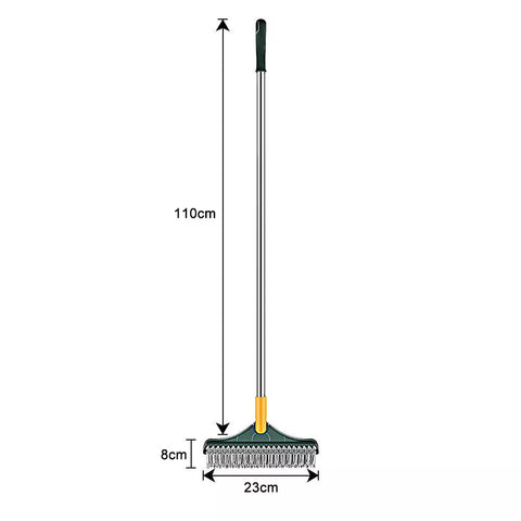 2in1 Floor Brush Scrub Wiper 180 Rotating Head Home Handle Cleaning Bathroom AU
