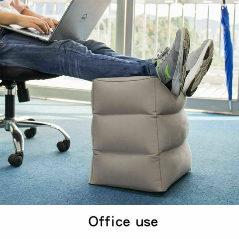 Inflatable Foot Rest Travel Air Pillow Cushion Office Home Leg Footrest Relax AU