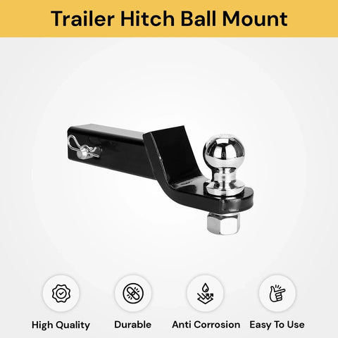 Drop Towbar 2" Tongue Tow Ball Mount Hitch Caravan 4x4 4WD Car Tow Bar Trailer