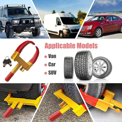 Heavy Duty Wheel Clamp Lock Vehicle Caravan Car Security Anti-theft 2keys
