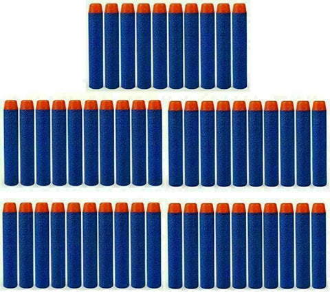 100 x Bullets SOFT HEAD Strike Elite Dart Refill Fits Most Guns BLUE
