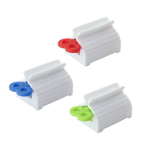 3PCS Toothpaste Squeezer Bathroom Tube Dispenser Seat Easy Stand Rolling Holder