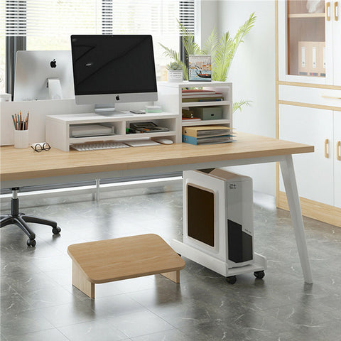 Wooden Non-Slip Desk Foot Rest Step Stool Office Computer Stool Office Computer