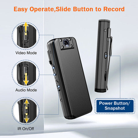 20H 1080P HD WiFi Camcorder DVR IR Night Vison Cam Mini Police Body Camera Video