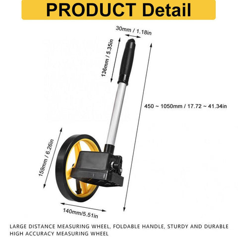 Measure Distance Wheel Measuring Tape Meter Trundle Walking Surveyor Land 10KM