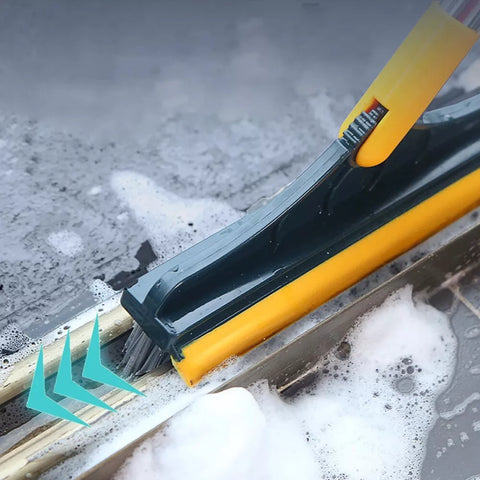 2in1 Floor Brush Scrub Wiper 180 Rotating Head Home Handle Cleaning Bathroom AU
