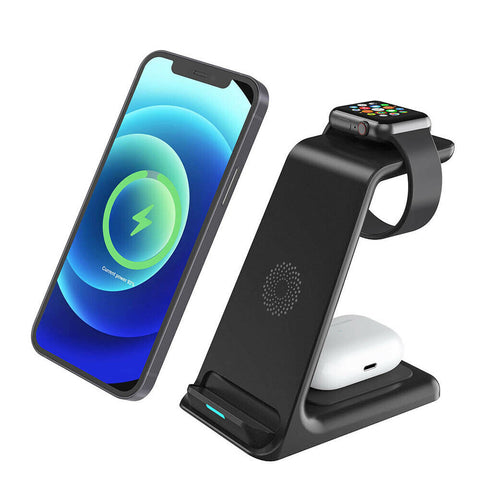 Wireless Charger Dock Charging Station 3 in 1 For Apple Watch iPhone 13 12 11 XS
