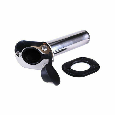 4x Fishing Rod Holders Stainless Steel Boat Flush Moun w/ Gasket Cap 30 Degree
