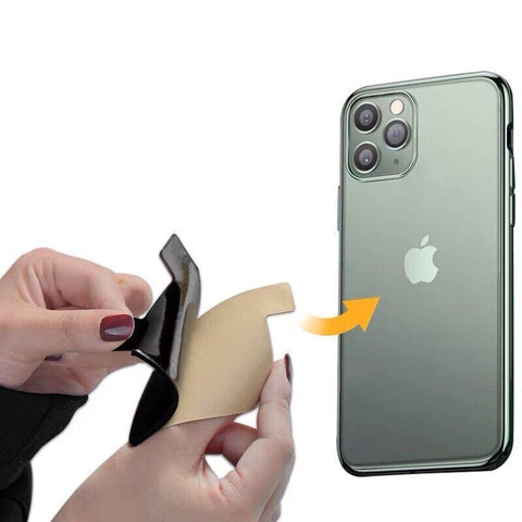 Silicone Mobile Phone Back Double Layers Card Holder Wallet  Stick On Adhesive