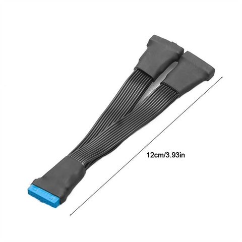 USB 3.0 19 pin/20Pin Extension Cable 1 to 2 Adapter Motherboard Splitter Cable