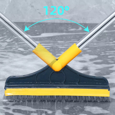 2in1 Floor Brush Scrub Wiper 180 Rotating Head Home Handle Cleaning Bathroom AU