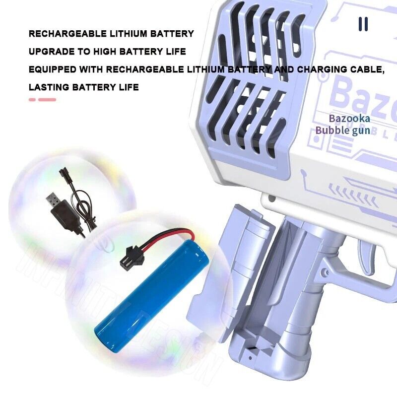 69-Hole Electric Bubble Gun for Kids | Automatic Bubble Blaster Toy-NEW
