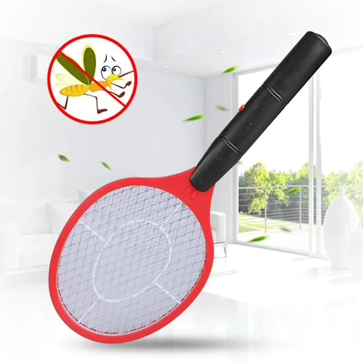 2x Bug Zapper Electric Tennis Racket Mosquito Fly Swatter Killer Insect Handheld