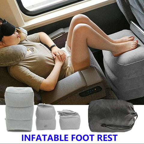 Inflatable Foot Rest Travel Air Pillow Cushion Office Home Leg Footrest Relax AU