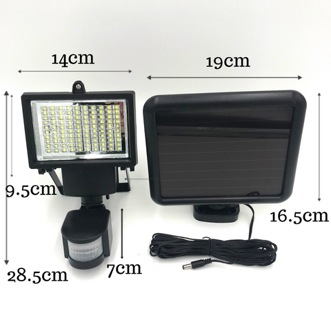 100 Led Solar Sensor Lights Light Motion Detection Security Garden Flood Lamp AU