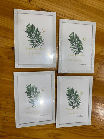 4PCE  A4 Certificate Photo Frame Modern Picture Documents Display Wooden Frames