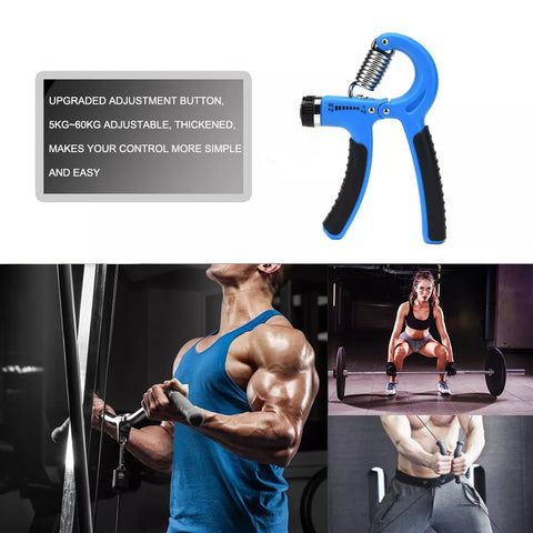 Adjustable Power Hand Grip Forearm Exerciser Gripper Strengthener Trainer 5-60Kg