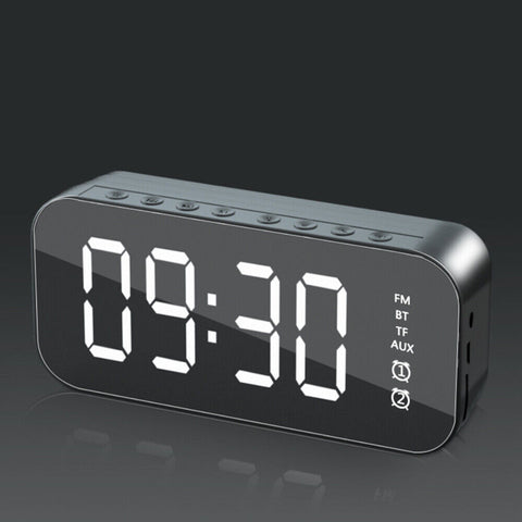 Digital Alarm Clock FM Radio Bluetooth Speaker Wireless Night Light LED Display