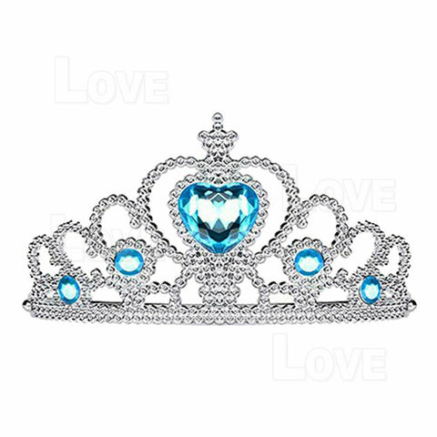 Frozen Princess Gloves Tiara Braid Piece Kid Gift Wand Crown Elsa Anna Wig Hair