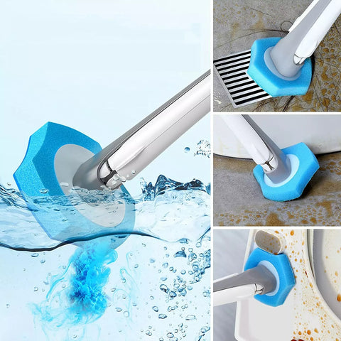 Disposable Toilet Brush Set Toilet System Cleaners with 40Pcs Refills