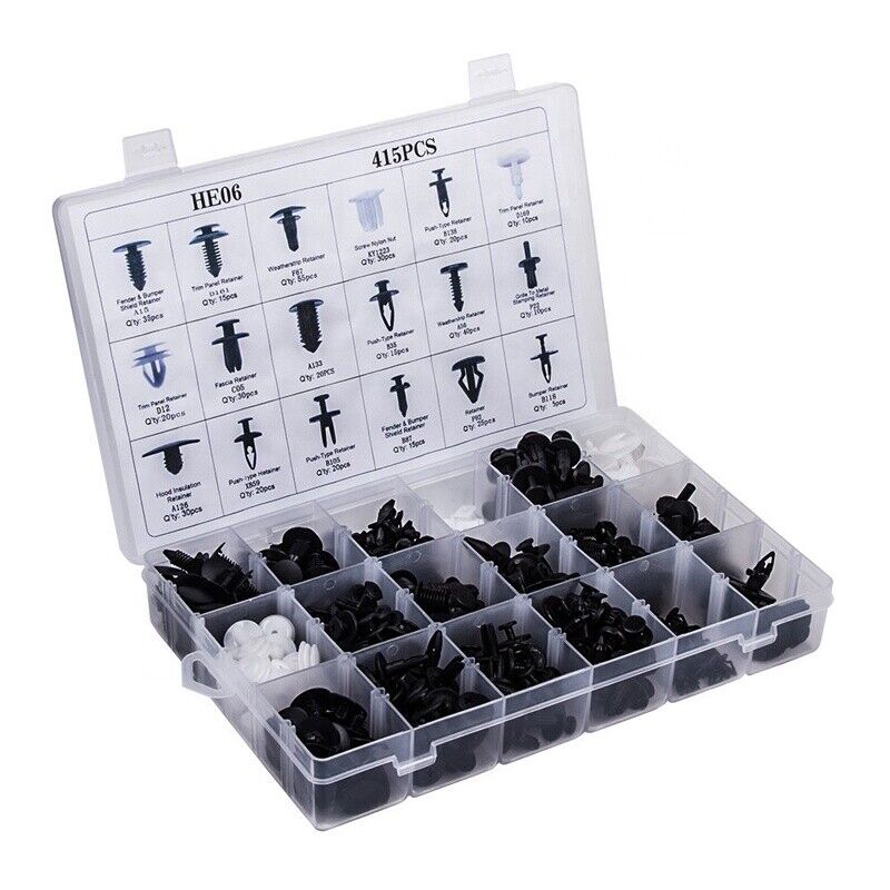 415pcs Car Body Push Retainer Pin Rivet Trim Plastic Clips Panel Moulding Kit AU