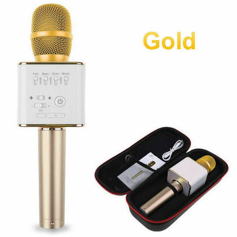2In1 Wireless bluetooth Karaoke Microphone Speaker Handheld Mic USB Player AU