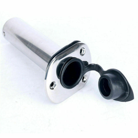 4x Fishing Rod Holders Stainless Steel Boat Flush Moun w/ Gasket Cap 30 Degree