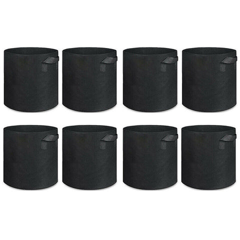 10 PACK Fabric Plant Grow Pots Breathable Planter Bags 3/5/7/10Gallon AU
