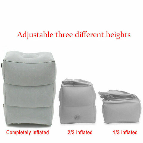 Inflatable Foot Rest Travel Air Pillow Cushion Office Home Leg Footrest Relax AU
