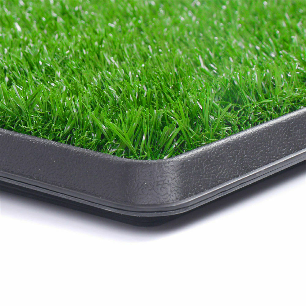 Indoor Dog Pet Potty Zoom Training Portable Grass Mat Toilet Large Loo Pad Tray