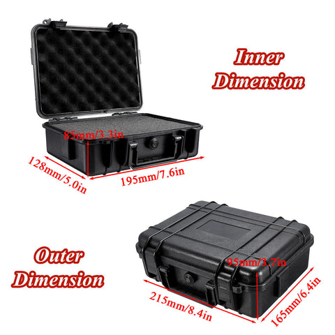 Waterproof Hard Plastic Carry Case Bag Tool Storage Box Portable Organizer