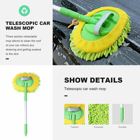New Telescopic Car Brush Wash Soft Care Mop Vehicle Cleaning Window Adjustable