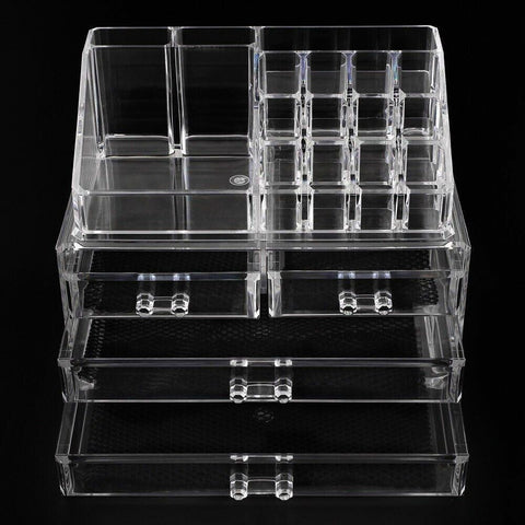 Cosmetic 4 Clear Drawer Acrylic Box Organizer Storage Jewellery Makeup Holder